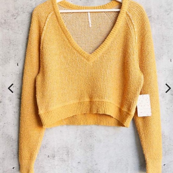 Free People Sweaters - Free People HighLow V Texture Slouchy Sweater NWOT